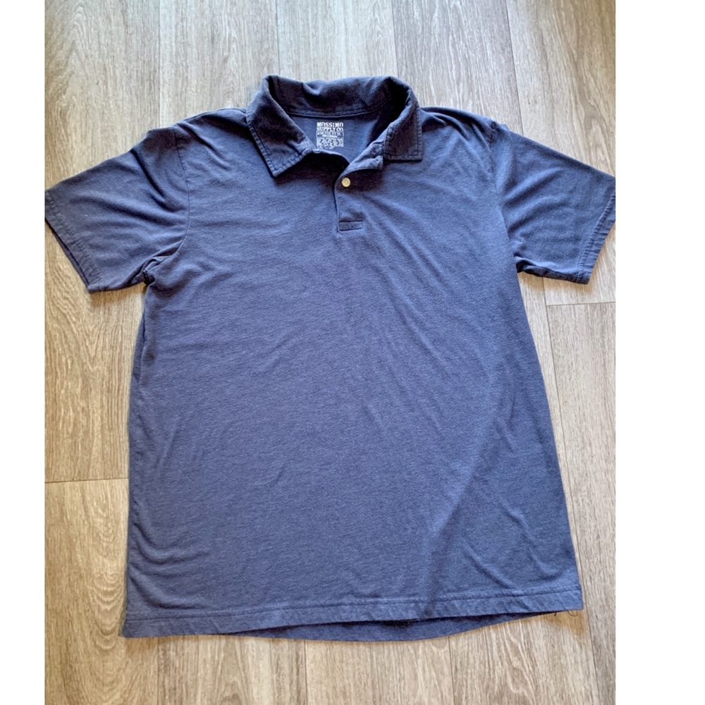 Mossimo Athletic Fit Blue Polo